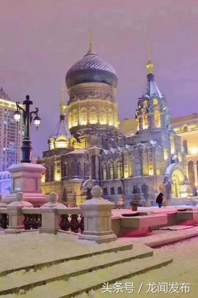 哈尔滨下雪了，空气特清新 ！美景，  如童话般的世界